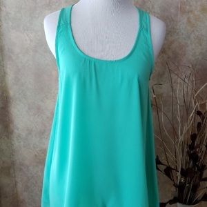 Mint seafoam green mumu small short sleeve tank